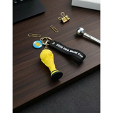 3D PVC Figure Keychain - Football Club - World Cup Trophy Yellow
