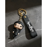 3D PVC Figure Keychain - Familia Addams Adams - Wednesday Standing In Dress