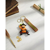 3D PVC Figure Keychain - Shrek - Puss In Boots In Fighting