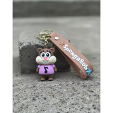 3D PVC Figure Keychain - SpongeBob SquarePants - Sandy Cheeks In Purple Shirt