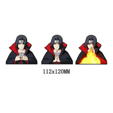 3D Lenticular Sticker - Naruto - Itachi Uchiha Breathing Fire