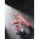 3D PVC Figure Keychain - Lilo & Stitch - Angel Holding Frog