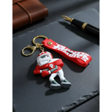 3D PVC Figure Keychain - Plants vs. Zombies - Football Zombie In Red Uniform
