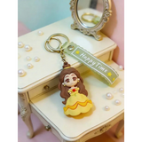 3D PVC Figure Keychain - Disney Princess - Chibi Belle Yellow Gown Variant 2
