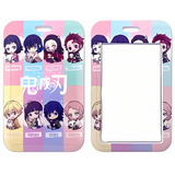 ID Card Badge Holder - Demon Slayer - Chibi Characters Pastel Grid
