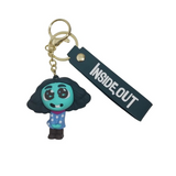3D PVC Figure Keychain - Disney/Pixar - Sadness From Inside Out, Chibi Figure