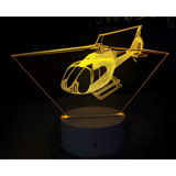 3D LED Night Light - Helicopter