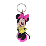 Disney Minnie Mouse in Yellow Polka Dot Top PVC keychain