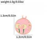Bracelet Charm - Generic - pink kawaii face with bunny ears