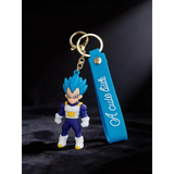 3D PVC Figure Keychain - Dragon Ball Z - Chibi Vegeta Super Saiyan Blue