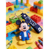 3D PVC Figure Keychain - Mickey and Friends - Mickey Holding Book