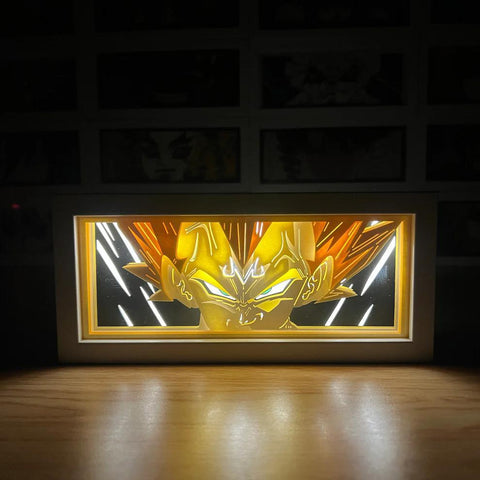 3D Paper Carving Light Lamp - Vegeta