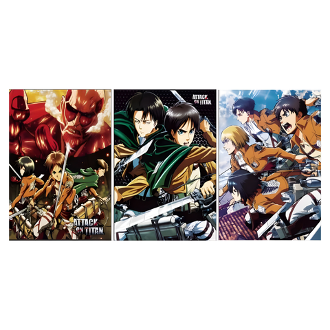 3D Lenticular Poster 12"x16" - Attack on Titan - Eren Yeager, Mikasa Ackerman & Survey Corps