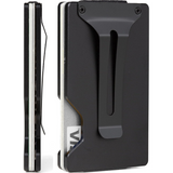 Premium Laser Engraving - Laser Engraved Matte Black Minimalist Wallet