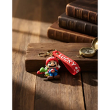 3D PVC Figure Keychain - Super Mario - Mario Super Mushroom With Yoshi