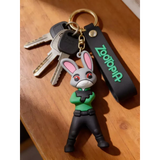 3D PVC Figure Keychain - Zootopia - Judy Hopps Police Uniform
