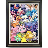 3D Light Frame - Pokémon - Large Group Of Pokémon, Detective Pikachu Title