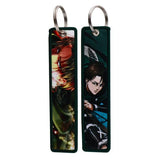 Embroidery Keychain - Attack on Titan - Eren Yeager and Levi Ackerman