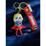 3D PVC Figure Keychain - DC Comics - Chibi Supergirl With Avengers Strap