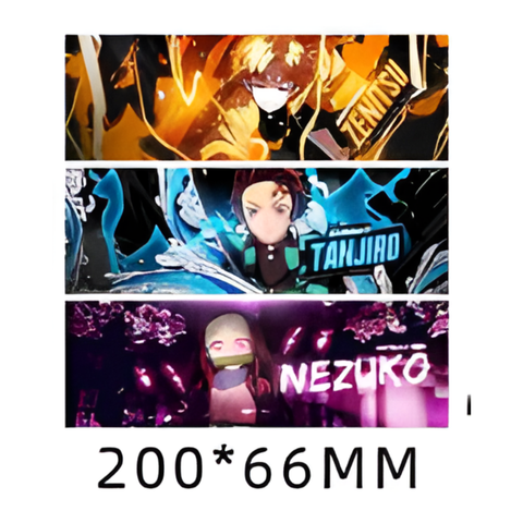 3D Lenticular Sticker - Demon Slayer - Zenitsu Agatsuma with Lightning, Tanjiro Kamado with Water & Nezuko Kamado