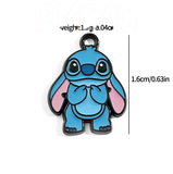 Bracelet Charm - Lilo & Stitch - angry Stitch baring teeth, blue