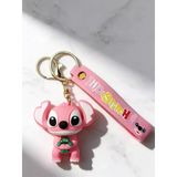 3D PVC Figure Keychain - Lilo & Stitch - Angel Holding Frog