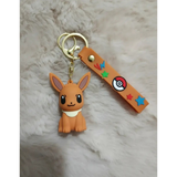 3D PVC Figure Keychain - Pokemon Eevee - Chibi Eevee Sitting