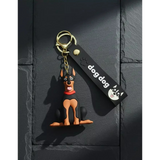 3D PVC Figure Keychain - Pets - Doberman Pinscher Sitting Red Collar