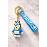 3D PVC Figure Keychain - Bluey - Bandit Heeler Standing