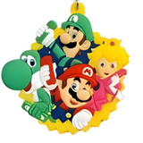 Mario , Luigi, Peach & Yoshi Gro PVC keychain