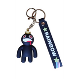 3D PVC Figure Keychain - Rainbow Friends - Black Crown Drool