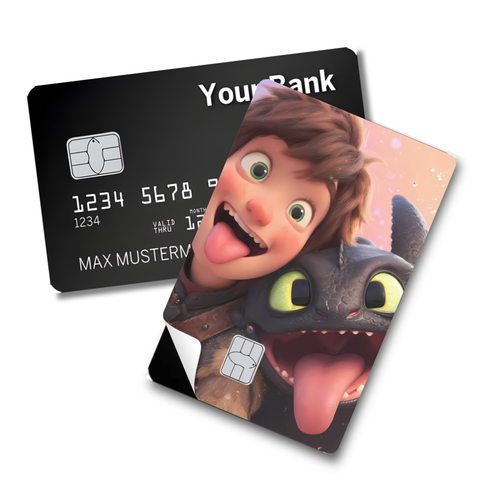 Credit Card Skin Sticker - How to Train Your Dragon - Toothless (Playful Design)