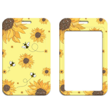 ID Card Badge Holder - Sunflowers and Bees