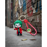 3D PVC Figure Keychain - Batman Joker - Joker 2019 Holding Knife