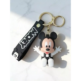 3D PVC Figure Keychain - Mickey and Friends - Mickey Mouse Overalls Sitting