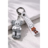 3D PVC Figure Keychain - KAWS - Companion Hugging Grey