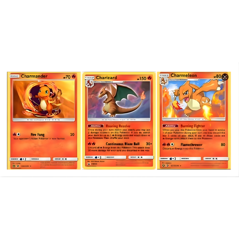3D Lenticular Poster 12"x16" - Pokémon - Charmander, Charmeleon & Charizard Evolution Card