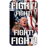 ID Card Badge Holder - Donald Trump - Trump, flag, 'FIGHT!'