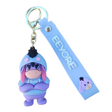 3D PVC Figure Keychain - Winnie the Pooh - Eeyore In Smile Hoodie