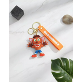 3D PVC Figure Keychain - Crash Bandicoot - Smiling Waving