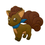 Pokémon Vulpix with Blue Mystery Dungeon Bandana PVC keychain