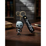 3D PVC Figure Keychain - Wednesday - Addams Chibi Figure