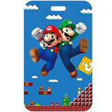 ID Card Badge Holder - Super Mario Bros. - Mario And Luigi Jumping In Sky