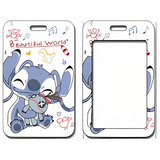 ID Card Badge Holder - Lilo & Stitch - Stitch Hugging Doll With Beautiful World Text