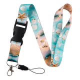 Lanyard - Seashells and Starfish on Beach