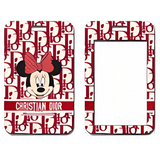 ID Card Badge Holder - Mickey & Friends - Minnie Mouse On Dior Oblique Red