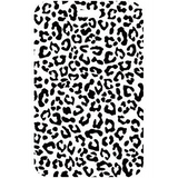 ID Card Badge Holder - Black And White Leopard Print Pattern