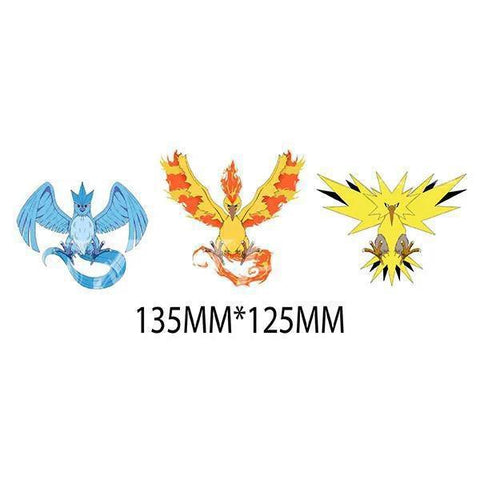 3D Lenticular Sticker - Pokémon - Articuno, Zapdos & Moltres