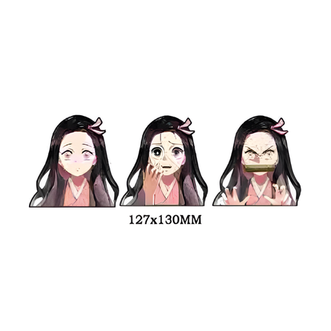 3D Lenticular Sticker - Demon Slayer - Nezuko Kamado with Pink Kimono & Hair Bow
