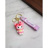 3D PVC Figure Keychain - Kuromi - Pink Crown Outfit